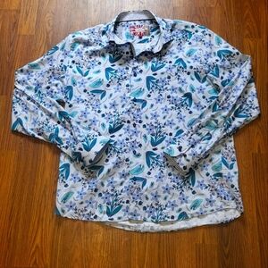 London 7 Downie St.Couture Button-Down Shirt Men’s Size Large Made in Turkey B28
